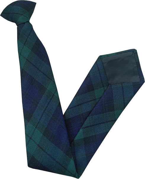 Men's Black Watch Tartan Clip On Neck Tie...