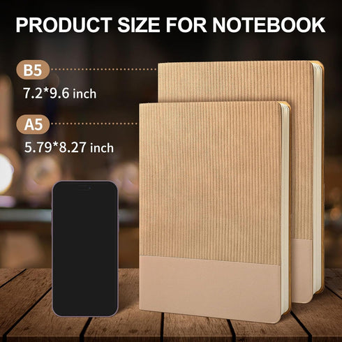 Lined Journal Notebook For Women Men,216 Pages A5 Leather Cover Aesthetic Journal Business Office College Diary Writing,100 GSM Thick Paper, 5.79"...