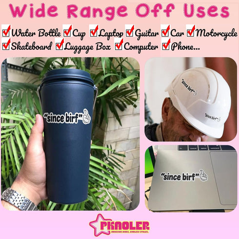 Set 3PCS - Since Birf Sticker Groove On Headphones Whats up Brother Decal Funny Meme 3" Die-Cut Waterproof Vinyl Sticker for Water Bottle Tumbler ...