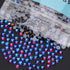 3000 Pieces Hot Fix Glass Flatback Rhinestones HotFix Round Crystal Gems (Blue Flare, SS10)...