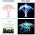 57 Pieces Glowing Fish Tank Decorations Plants with Simulation Glowing Silicone Coral Glowing Jellyfish Lotus Leaf Changeable Green Sea Anemone Lu...