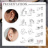 FUNRUN JEWELRY 16G Cartilage Earrings Stud for Women Men Stainless Steel Stud Earrings Hypollergenic CZ Butterfly Heart Helix Tragus Piercing Jewe...