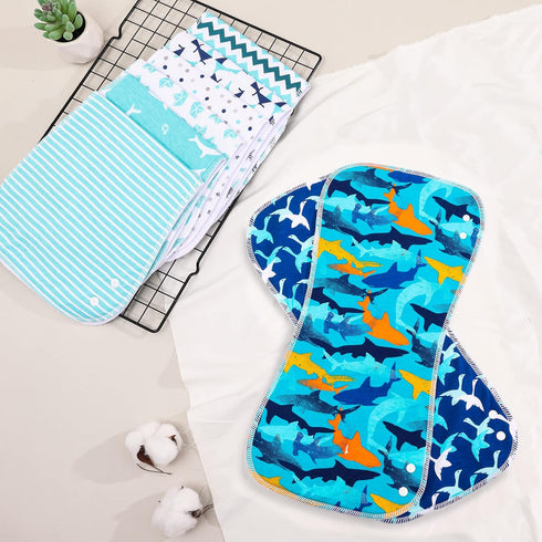 Baby Burp Cloths with Snap Large Size 3 Layers Thicken 100% Cotton Super Absorbent and Soft Baby Spit Up Burping Rags Baby Burp Cloth Set for Boys...