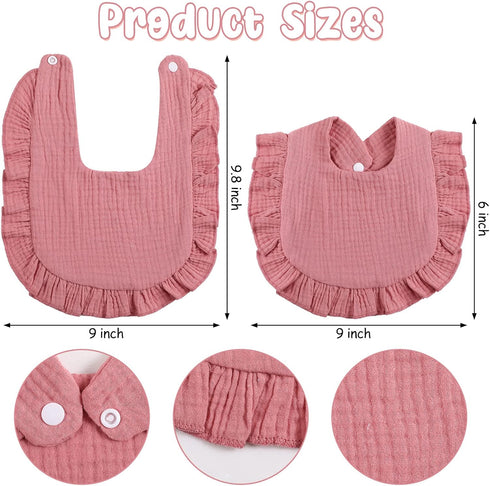 12 Piece Baby Muslin Bibs Bandana Drool Bibs for Boys and Girls Soft Adjustable Baby Bibs Cotton Teething and Drooling Bibs for Baby Toddler Infan...