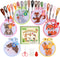 Caydo 6 Pieces Cross Stitch Kit for Kids Embroidery Kits with Woodland Animal Patterns Needlepoint Kit Kids with Instructions for DIY Key Chain, B...