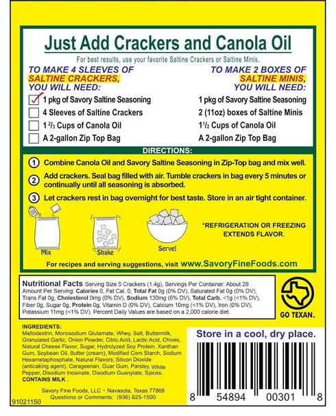 Savory Saltine Seasoning, 1.4 Ounce, Garden Dill, 4 Pack...