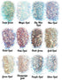 LET'S RESIN Opal Chunky Glitter for Resin, 12 * 10g Craft Glitter Powder for Tumblers/Slime, Iridescent Chameleon Glitter Sequins Festival Decor(E...