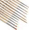 Jerry Q Art 12 Pcs Detail Paint Brushes, Golden Synthetic Hair, High Performance for Oil, Acrylic and Watercolor JQ-503...