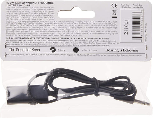 Koss 155954 VC20 Volume Control, Standard Packaging, 39-Inch Cord, Compatible with Cell Phones and Headphones...