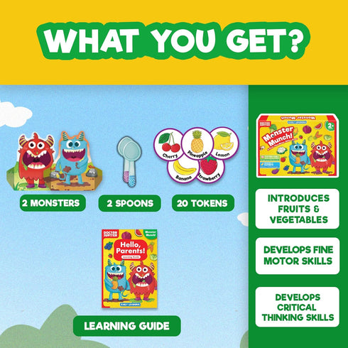 Doctor Jupiter Feed The Monster Game | Toys for Ages 2-4 | Birthday Gift for 2 Year Old Boys and Girls | Toddler Toys for 2-3-4 Year Old | Learnin...