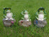 LANKER Frog Garden Statues – 3 Pack 5 Inch Frogs Sitting on Stone Sculptures Outdoor Decor Fairy Garden Ornaments...