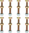 (Pack of 8) 1501216MA 1501216 Shear Pins & Nuts Kits for AYP Craftsman Murray 9524MA 301172 301172MA 722130 Snow Throwers...