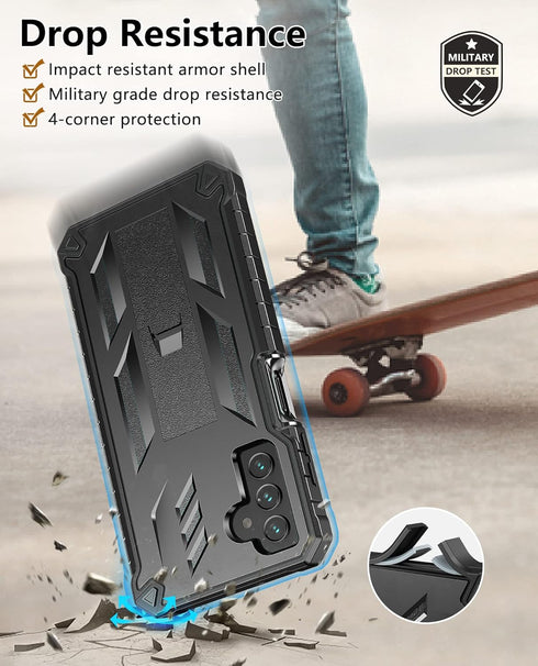 for Samsung Galaxy A13 5G Case: TPU Soft Shock Proof Protection | Matte Textured Design Shell - Heavy Duty Military Grade Rugged Cell Phone Protec...