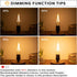 E26 LED BULB 40W Dimmable, T10 Vintage LED Bulbs, 4W 400lm, 2700K Warm White, LED Filament Bulbs with 80+ CRI, Clear Glass, Pack of 4...
