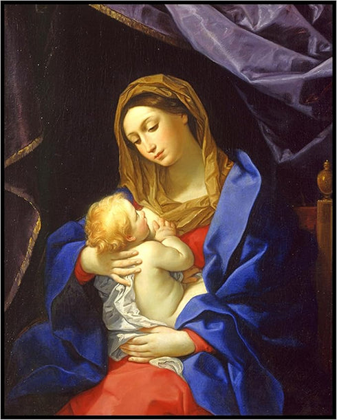 Posterizer 1 pcs-Madonna and Child 1628-1630 painting poster-Religious Posters-Gifts for Christians -Decor for Church, Sunday School Classroom- un...