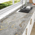 Grey Gold Marble Wallpaper Peel and Stick Contact Paper Waterproof Self Adhesive for Kitchen Bathroom Countertops Gray Marble Contact Paper for Ca...