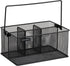 Mind Reader Utensil Holder, Silverware Organizer, Caddy, Cutlery Holder, Kitchen, Metal Mesh, 10"L x 7"W x 4.75"H, Black...
