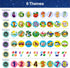 Kids Flashlight Color Bear Projector with 48 Patterns , Include Dinosaurs, Vehicles, Animals, 26 Letter Educational Learning Projector Toys for Gi...