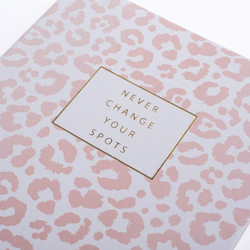 Graphique Vegan Leather Spiral Journal, Cheetah – 6” x 8", 192 Lined Pages, Embellished in Gold Foil on the Cover – Perfect for Taking Notes, List...