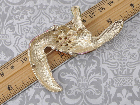 Alilang Hand Painted Beak Amazon Toucan Bird Crystal Rhinestone Pin Brooch...