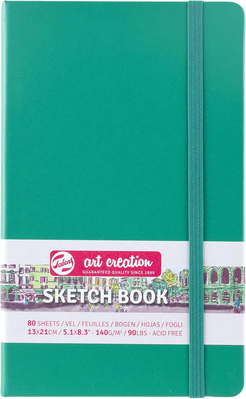 Talens Art Creation Sketch Book, Forest Green, 5.1 x 8.5, 80 Sheets (9314332M)...