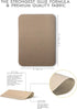 ZEFFFKA Premium Quality Fabric Iron-on Patches Inside & Outside Strongest Glue 100% Cotton Shades of Brown Beige Khaki Repair Decorating Kit 12 Pi...