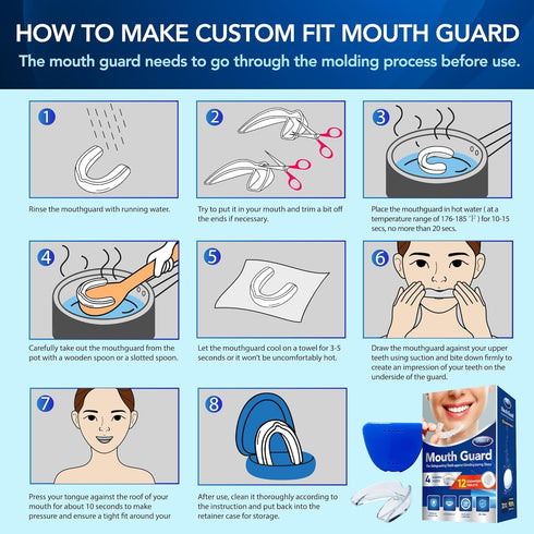 Mouth Guard for Grinding Teeth at Night, Teeth Grinding Mouth Guard for Sleep, Sleep Mouth Guard, Mouthguards for Grinding of Teeth, Night Guards ...