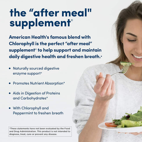 American Health Papaya Enzyme with Chlorophyll Chewable Tablets - 600 Count (200 Total Servings)...