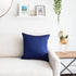 The White Petals Navy Blue Euro Sham Covers for Sofa, Couch & Bed (26x26 inch, Pack of 2)...