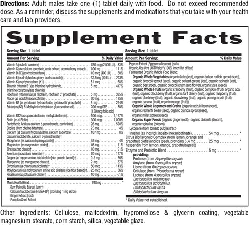 Country Life Core Daily-1 for Men - Multivitamin with Probiotics, Saw Palmetto, Pumpkin Seed Extract, and Coenzymated B Vitamins - Gluten-Free and...