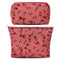 2 Pieces Red Rose Makeup Bag Large Cosmetic Bag Capacity Canvas Travel Toiletry Bag Organizer Cute Makeup Brushes Aesthetic Accessories Storage Ba...