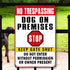 Beware Of Dog Signs For Fence No Trespassing Dog On Premises Sign For Garden?2 Pack ) Dogs Warning Signs For Property Funny Metal Tin Signs Beware...