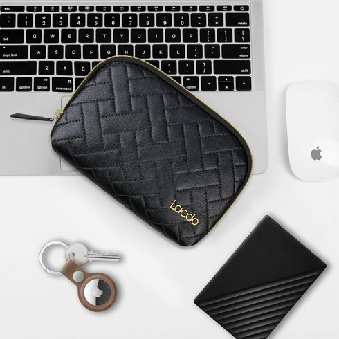 Lacdo Portable Tech Organizer Pouch Bag Case Electronics Accessories Organizer for MacBook Laptop Chargers, Cables, Cords, Mouse, Power Bank, USB ...