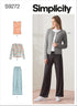 Simplicity Misses' Sleeveless Top, Button Front Cardigan, and Pull-On Pants Packet, Code 9272 Sewing Pattern, Sizes XS-XL, White...