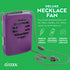 O2COOL Battery Powered Deluxe Necklace Fan For Personal Cooling With Adjustable Lanyard (Purple)...