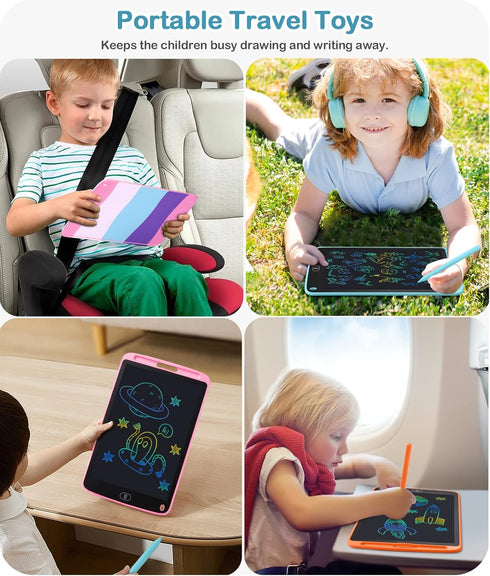 Cousper Writing Tablet Doodle Board Toys for Toddlers Kids, 2 Pack 10 Inch Colorful Drawing Tablets for 3 4 5 6 7 8 Years Old Boys and Girls, Educ...