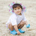 Ruffle Snap Reusable Absorbent Swimsuit Diaper-White Zinnia-4T...