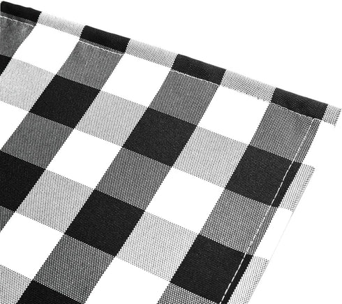 Nobildonna 18"x13" Plaid Checkered Placemats,Black & White Checker, Quality Thin and Durable Placemats for Dining Table Set of 4 (Black & White)...