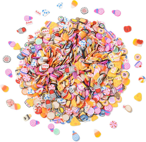 Airssory 3000 Pcs Handmade Polymer Clay Food No-Hole Slice Beads for Jewelry Making DIY Craftings...