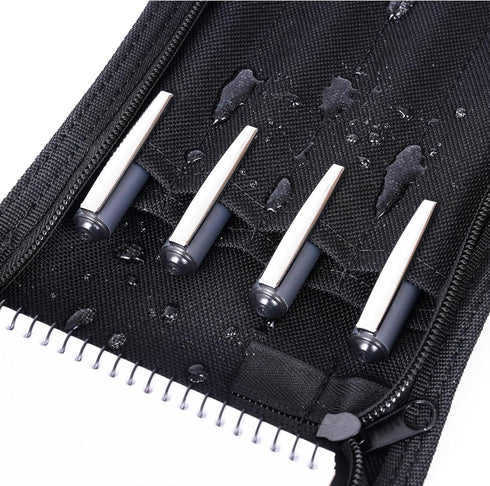 Army Tactical Notebook Cover, 3x5 Notepad Cover with Zippered Organizer, Weatherproof Pocket Spiral Notebook Cover and Hiking Journal Case - Black...