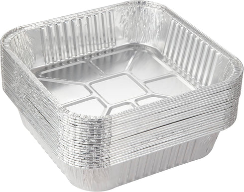 10pack- 8 x 8 Aluminum foil Pans Disposable Heavy Duty Square baking Cake Pans, Cooking Tins Homemade Breads Oven Pans,Foil Pans, Baking cake Pans...