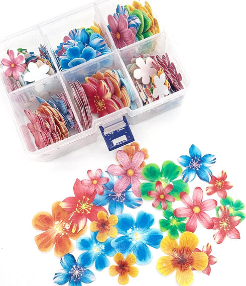 320Pcs Edible Flower Wafer Paper Cake Toppers Cupcake Topper Decoration...