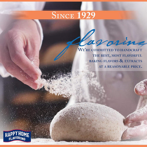 Happy Home Flavoring Natural Orange Baking Flavor Emulsion - Certified Kosher, 4 oz....
