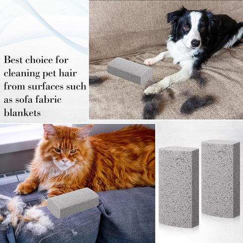 Loopeer 2 Pcs Pet Hair Remover Pumice Stone for Dog Cat Hair Removal Cleaning Pet Hair Stone 6 Inch Dog Fur Removal Tool for Car Interior Bedding ...