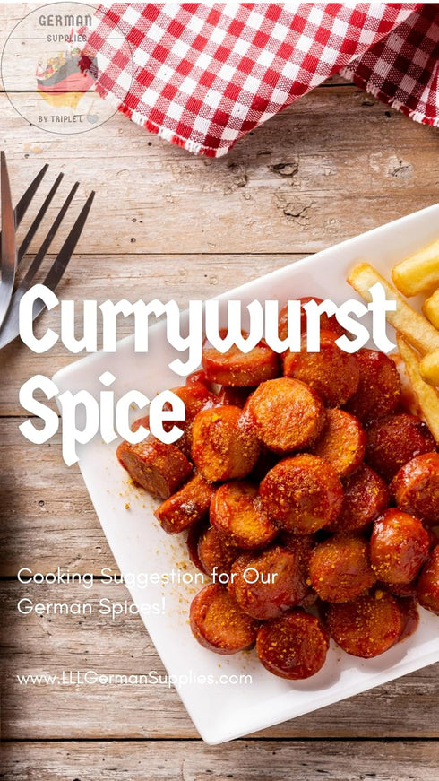 4x Currywurst Seasoning - Mild German Curry Powder - Traditional Curry Recipe - for Sausages and More...