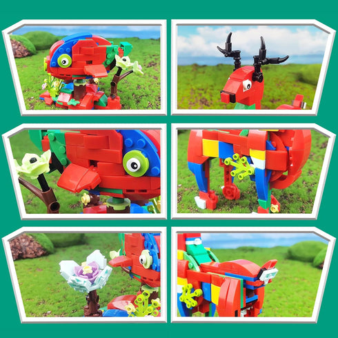 Parrot Flower Building Block Toy - 3 in 1 Transforming Toy with Bird/Deer/Fish, 276PCS Birds of Paradise, Building Block Toy for 8+ Kids & Adults(...
