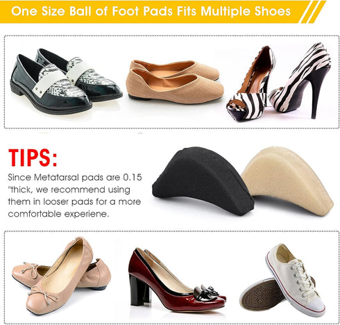 Sibba 8 Pieces Toe Filler Inserts Unisex Breathable Soft Big Toe Plug Forefoot Pad Shoe Filler for High Heel Foot Pain Relief for Women Girls...