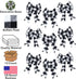 Iconikal Black Gingham Decorative Bows, 5 x 7 inches (White Buffalo Plaid) 12-Pack...