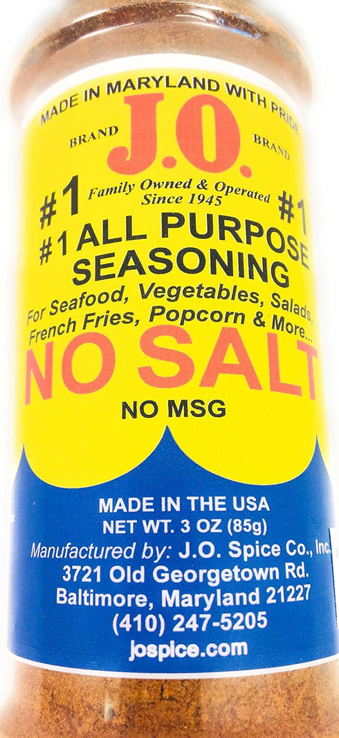 3 oz J.O. Spice Company #1 All purpose Seafood Seasoning NO SALT, Seafood, poultry, meats, popcorn, french fries...