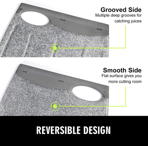 Large Cutting Board with Juice Grooves, 12.99" Thick Cutting Board for Vegetable and Meat, Non Slip Chopping Board for Kitchen with Easy Grip Hand...